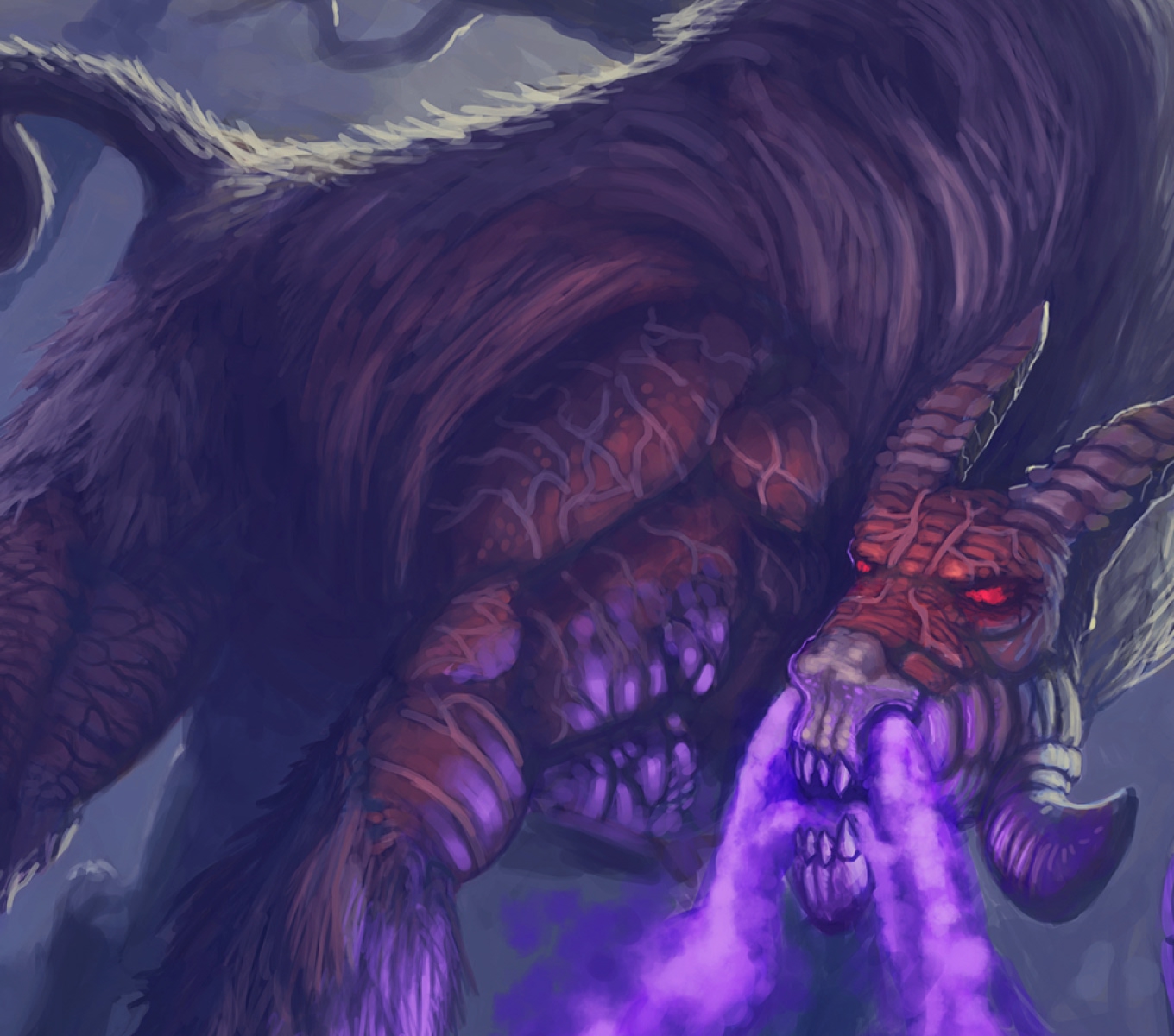 Ashmaw Hound original fantasy artwork