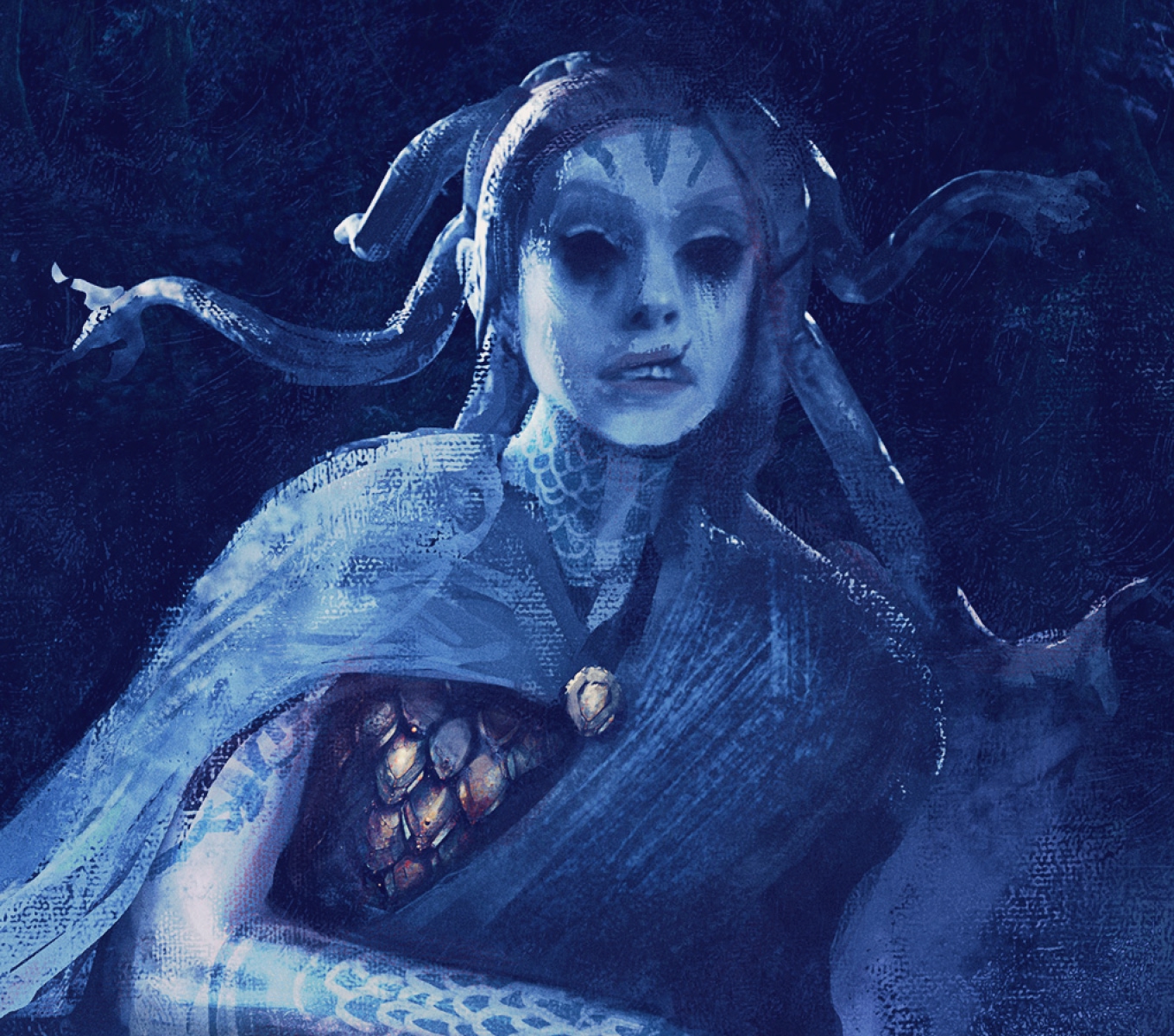 Shardveil Gorgon original fantasy artwork