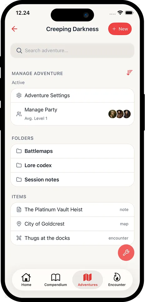 Session Tools in Questweaver